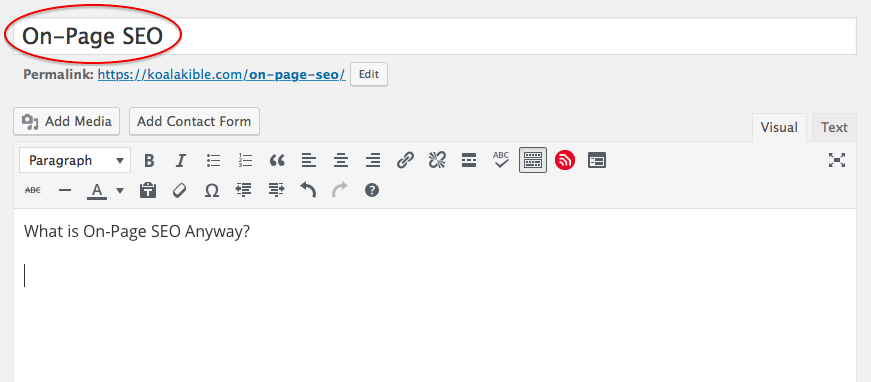 On-Page SEO